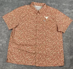 Texas Longhorns Columbia PFG Mens Shirt 2XL Gameday Print Fishing Vented - Picture 1 of 5
