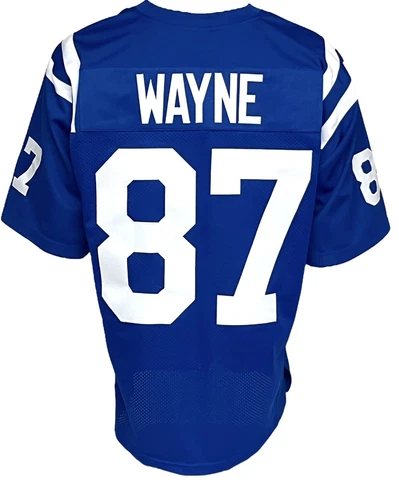 REGGIE WAYNE UNSIGNED CUSTOM BLUE JERSEY XL Cover