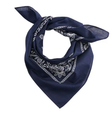 Bandana de cachemira (22” x 22”) 100 % algodón (3 colores) nueva en paquete Foto 1 de 4