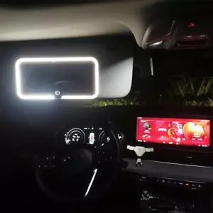 Auto Auto Make-up Spiegel Touch Wiederaufladbar Licht LED Leuchten Innenraum - Bild 1 von 13