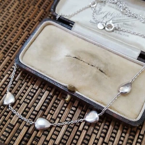 Links Of London 925 Sterling Silver Necklace, Pebble Station Chain Necklace - Picture 1 of 9