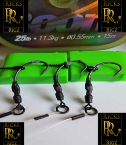 Ready Made Ronnie Rigs x 3 -Korda plataforma giratoria - pluma, plataforma de invierno lista atada - Imagen 1 de 11