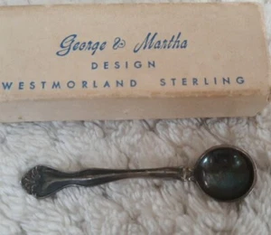 Vintage Westmoreland Sterlingsilber George & Martha Washington Löffel Anstecknadel Brook - Bild 1 von 5
