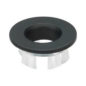 Overflow Ring, Sink Round Ring Cover Basin Trim for Bathroom, Black - Picture 1 of 5