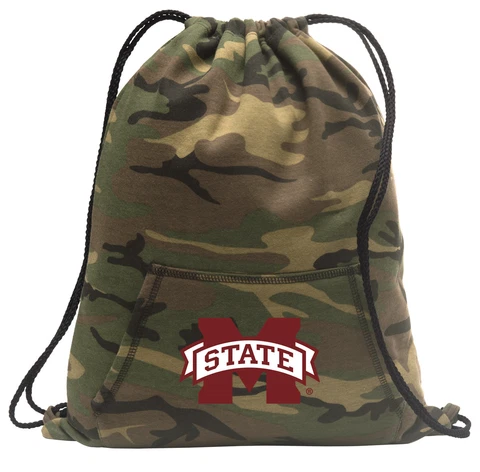 Mississippi State Backpack CAMO MSU Drawstring Bag Pack CLASSIC HOODY DESIGN! Cover