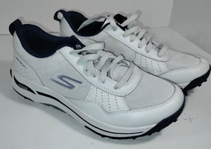 Skechers Men's Go Golf Status Arch Fit White Navy Spikeless Shoes Size 8 US - Picture 1 of 10