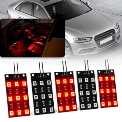 6x Luces interiores LED rojas para puerta de reposapiés para Audi A4 A6 A8 Seat Skoda Karoq VW Foto 1 de 4