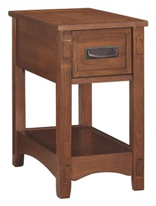 Breegin New Traditional Wooden Chair Side End Table with 1 Drawer and 1 Fixed... - Picture 1 of 9