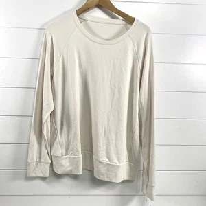 Cozy Earth Pullover Sweater Mens Large Cream Bamboo Stretch Lounge Crewneck Soft - Picture 1 of 12
