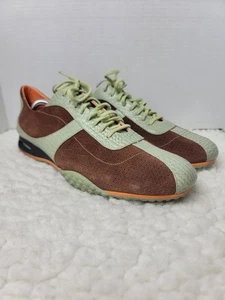 Vtg Cole Haan Air Mens Sneaker Sz 11.5 Brown Green Crocodile Embossed Shoe Rare - Picture 1 of 10