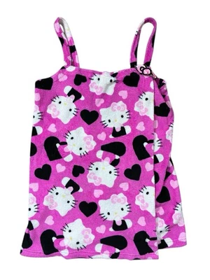 De Colección 2008 Y2K Hello Kitty Ropa de Dormir Vestido Envolvente Bata Encubrimiento Terry Ajustable LEER Foto 1 de 4