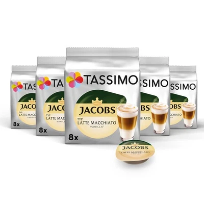 TASSIMO Kapseln Jacobs Latte Macchiato Vanilla T Discs 40 Getränke Kaffeekapseln - Bild 1 von 4