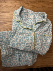 Bed Head Schlafanzug Animal Print Baumwolle zweiteilig Größe Extra Large XL blau - Bild 1 von 4