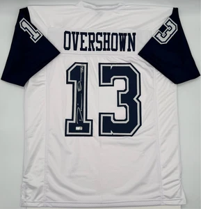 DeMarvion Overshow Autogramm Dallas Cowboys weiß individuelles Football Trikot Beck - Bild 1 von 2