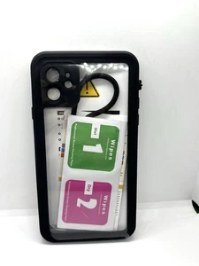 wasserdichte stoßfeste Hülle kompatibel mit iPhone 11 schwarz/klar Full Cover - Bild 1 von 5