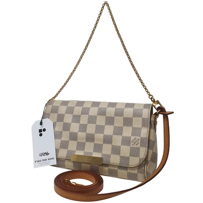 Auténtico Louis Vuitton Favorito PM Damier Azur N41277 Garantizado Genuino LF296 Foto 1 de 4