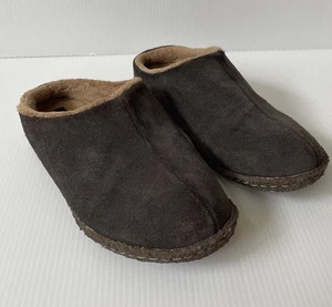Sorel Kids Lanner 40135 Gray Brown Faux Fur Round Toe Slip On Slippers Size US 1 - Picture 1 of 9