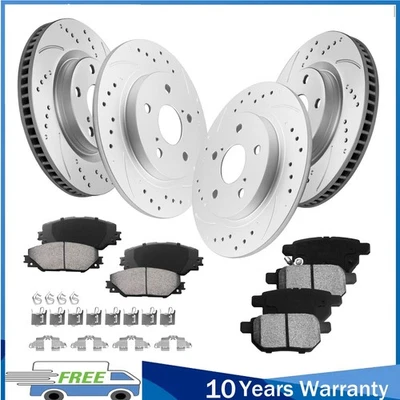 Front Rear Disc Rotors Ceramic Brake Pad for Toyota Corolla iM 2017-2018 1.8L - Image 1 of 4