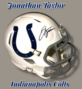 JONATHAN TAYLOR HANDSIGNIERT SIGNED COLTS FOOTBALL MINI HELM mit AP/COA - Bild 1 von 7