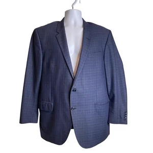 Blazer de lana a cuadros azul vintage Coppley Darien Sport Shop para hombre talla 46R Dapper - Imagen 1 de 13