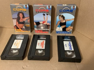 Gunnar Peterson Core Secrets VHS Lot 3 Full Body-Core Training-Fun Damentals Foto 1 de 4
