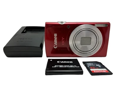 Canon IXY200 Red ELPH185 20MP Digital Camera 8x from Japan [EXC+5] - Image 1 of 4