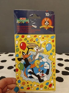 Vintage Looney Tunes 1997 inviti festa inviti x confezione da 10 insetti coniglietto - Foto 1 di 7