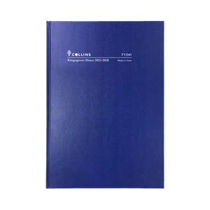 2025-2026 Financial Year Diary Collins Kingsgrove A4 Week to View Blue FY341.P59 - Picture 1 of 3