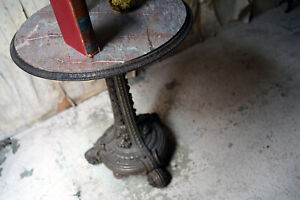 Antique Cast Iron & Portasanta Brecchia Marble Circular Occasional Table c.1890
