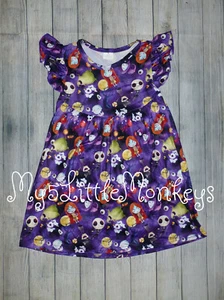 NEW Boutique Nightmare Before Christmas Jack Skellington Halloween Girls Dress - Picture 1 of 17