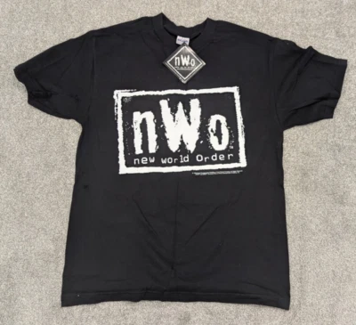 Camiseta Nueva Orden Mundial WCW Negra WWE WWF Lucha Libre 1998 L Grande Nueva Hyland NOS Hulk Foto 1 de 4
