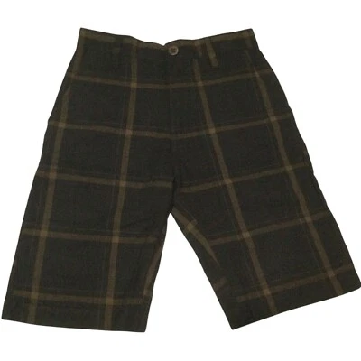 Pacific Scene Boys Plaid Shorts Size S 24" Waist Brown Vintage 90s NEW - Image 1 of 4