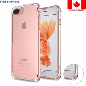For Apple iPhone 7, 7plus, 8, 8plus Clear Case Shockproof Heavy Duty Cover - Photo 1 sur 4