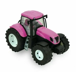 Trattore giocattolo in plastica colorata rosa dall'aspetto reale grande per bambini spiaggia interna esterna - Foto 1 di 1