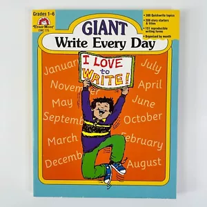 Evan-Moor Giant Write Every Day, Grades 1-6, Teacher Resource (Paperback) - Foto 1 di 11