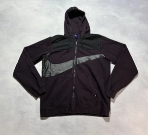 Nike Hybrid Fleece Hoodie Full Zip Jacke Herren Medium lila schwarz Swoosh Y2K - Bild 1 von 8