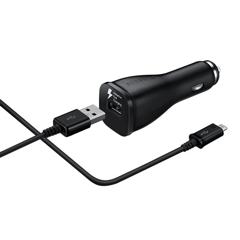 Original Samsung 2A Chargeur Voiture Rapide Allume Cigare + Fil Cable Cordon Usb - Photo 1/1