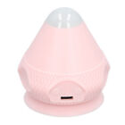 (Pink)Suction Cup Massage Ball Dual Mode Vibration Auto Shut Off Hot Compress