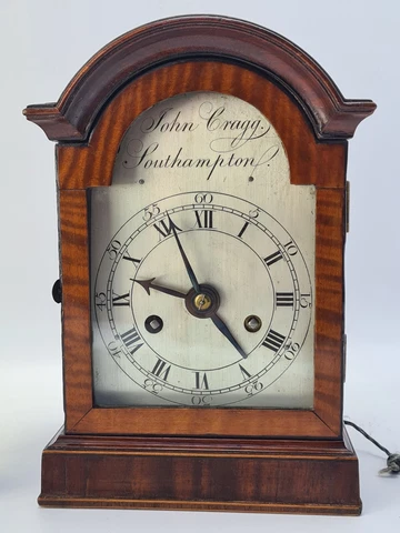 Miniature Single Fusee Verge 8 Day Bracket Clock John Cragg Southampton Cover