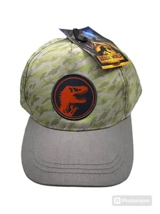 New With Tags Jurassic World Dominion Green Grey Camo Youths Hat One Size Nice - Picture 1 of 9