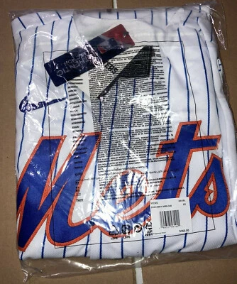 Camiseta deportiva blanca local Nike de los New York Mets Jacob deGrom auténtica MLB precio de venta sugerido por el fabricante 360 USD Foto 1 de 4