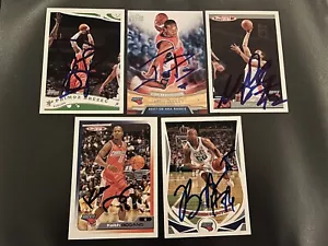 Charlotte Bobcats Signed Team Card Lot of 5 Autographed NBA ~ IP Auto ~ Rookie - Picture 1 of 1