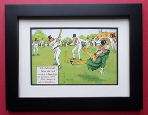 CRICKET PRINT COMICAL -  THE  BOUNDARY - Picture 1 of 3