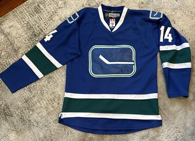 CCM Vancouver Canucks Shirt Vintage Reebok NHL Jersey Blue Burrows 14 size 48 - Image 1 of 3