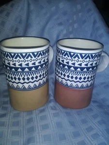 Spectrum Designz Pottery Coffee Tea Cocoa Mugs Set Of 2 - Picture 1 of 7