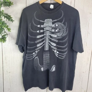 Vintage 2000 Liquid Blue Skull Guitar blk Shirt xl T shirt amplified (502) - Picture 1 of 5