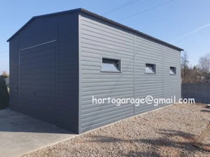 5x7 Blechgarage Halle Moderngarage Fertiggarage Metallgarage Lagerraum Versteck - Bild 1 von 1