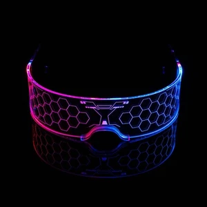 Occhiali LED Luminosi 7 Colori 4 Modalità | Stile Futuristico | Adulti - Imagen 1 de 7