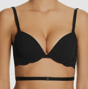 $120 Simone Perele Women's Black Deep Plunge Backless Convertible Bra Size 3/M - Picture 1 of 2
