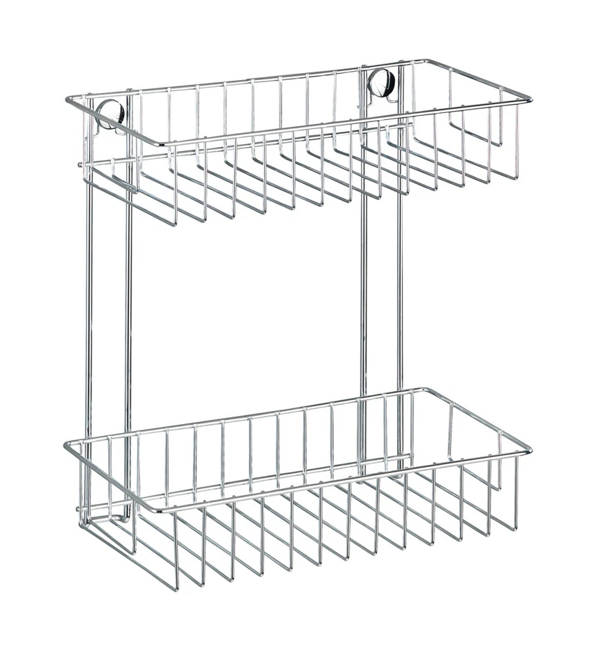 WENKO Wand Regal 2 Etagen Classic Bad Gäste WC Korb Dusche Aufbewahrung Stauraum - Bild 1 von 4